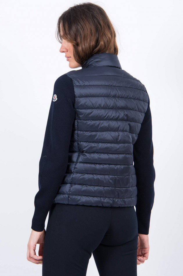 Moncler Daunenjacke mit Strickarm in Navy