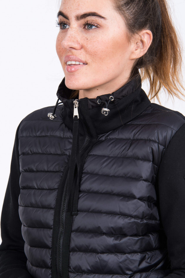 Moncler Jerseyjacke mit Daunenfront in Schwarz