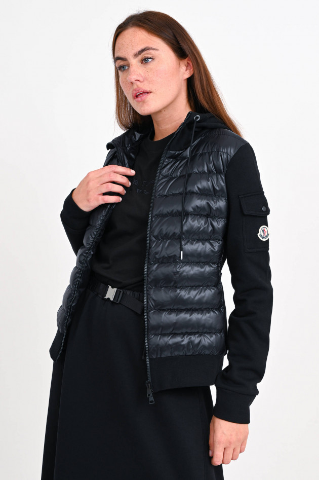 Moncler Jacke mit Daunenstepp-Einsatz in Schwarz