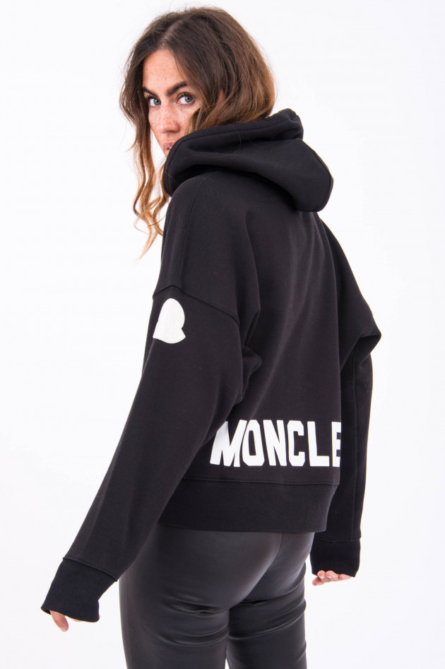 Moncler Hoodie mit Logo-Print in Schwarz/Weiß