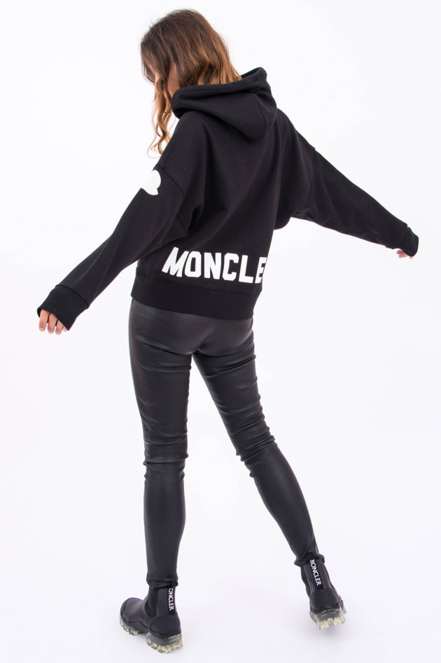Moncler Hoodie mit Logo-Print in Schwarz/Weiß