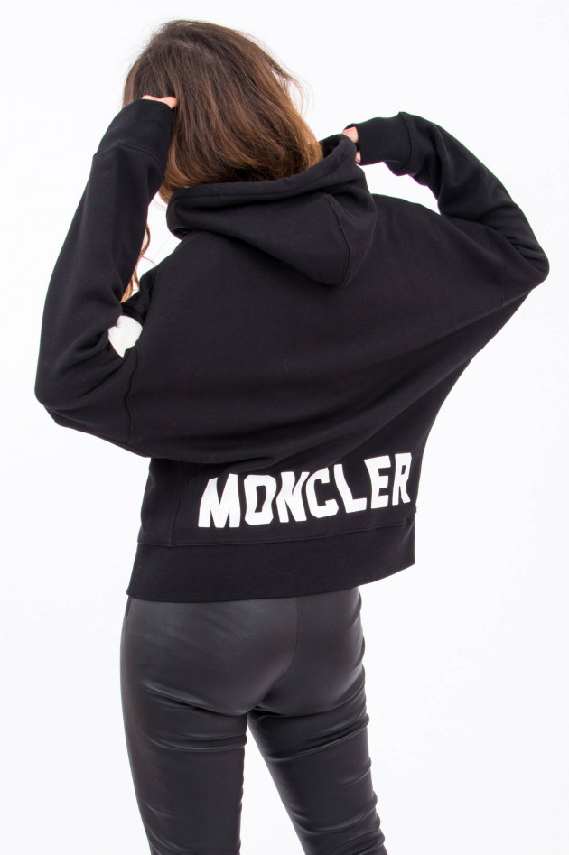 Moncler Hoodie mit Logo-Print in Schwarz/Weiß