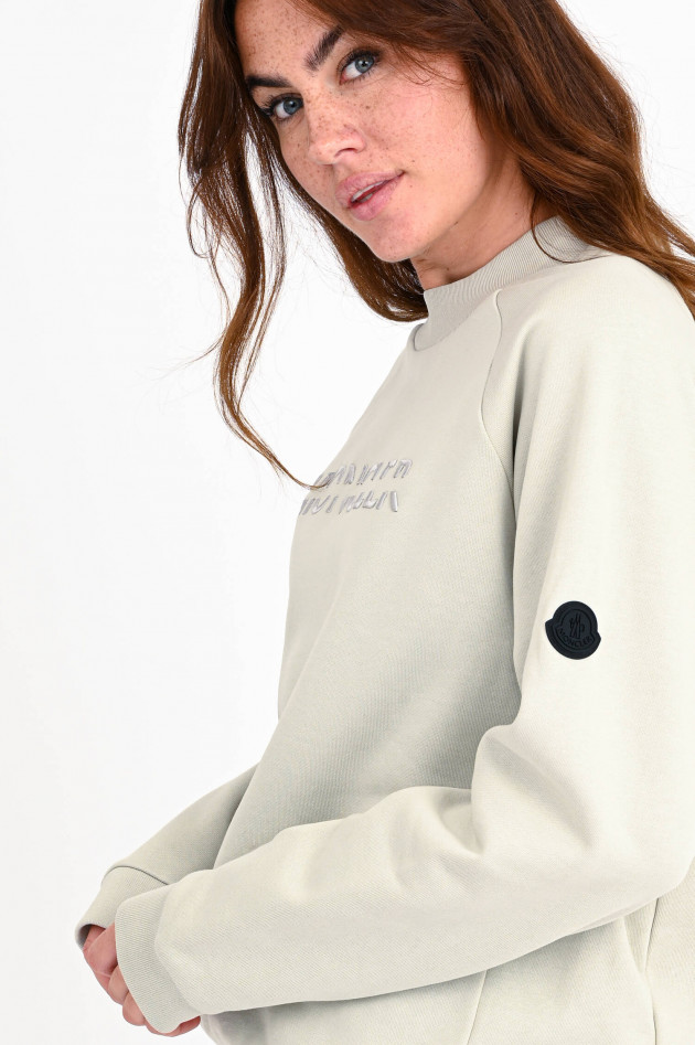 Moncler Sweatshirt mit Logo-Stitching in Grau