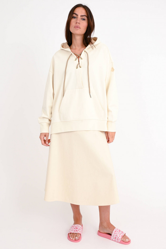 Moncler Hoodie mit Kapuze in Creme