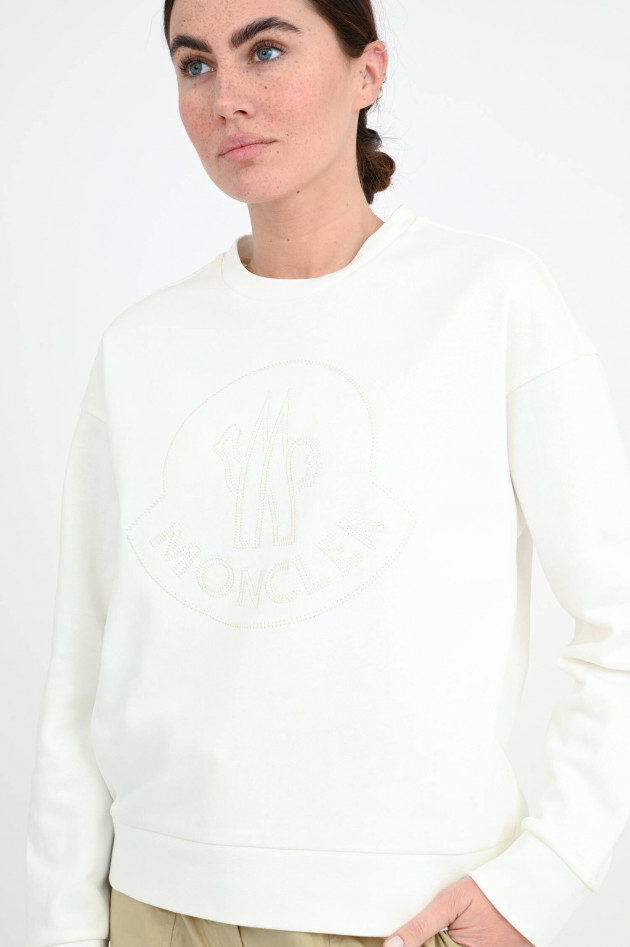 Moncler Sweater MONCLER mit Stickerei in Weiß