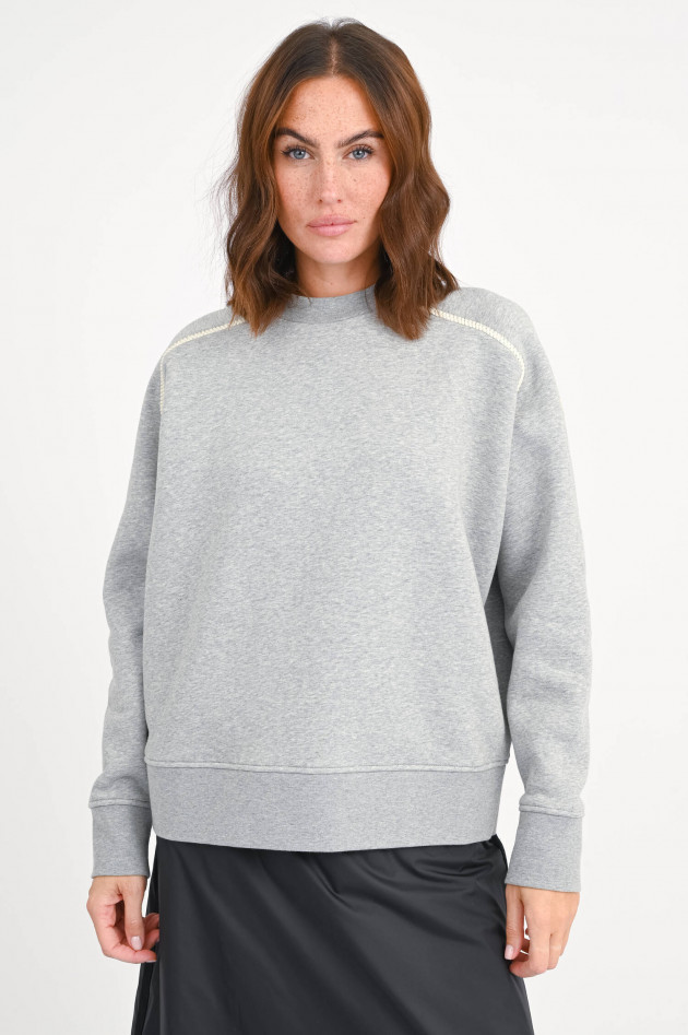 Moncler Pullover mit Details in Hellgrau