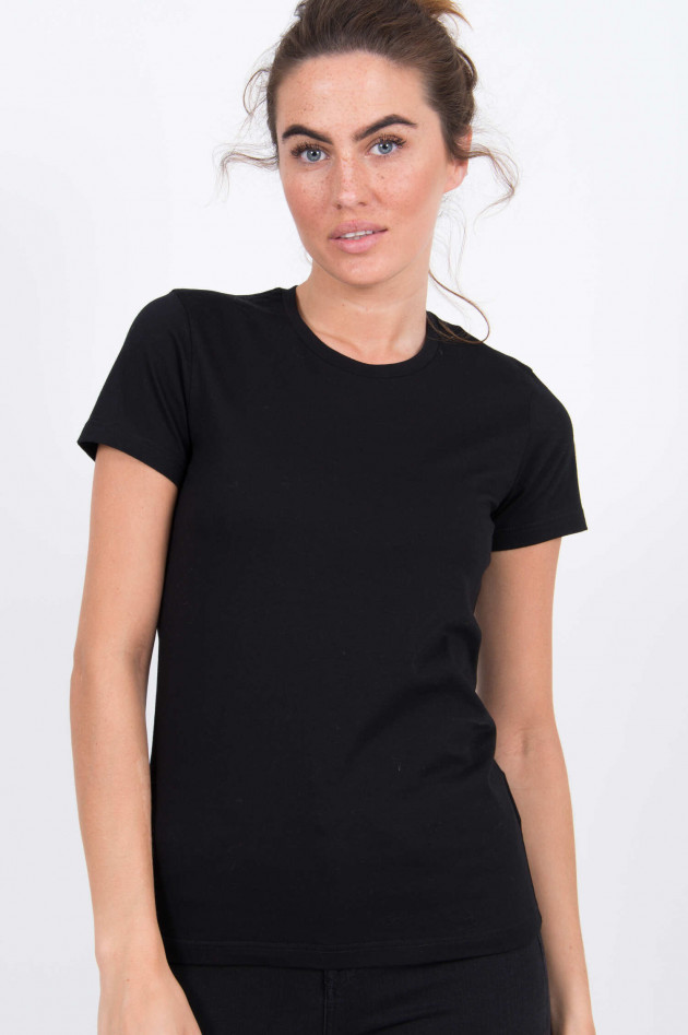 Moncler T-Shirt aus Baumwolle in Schwarz