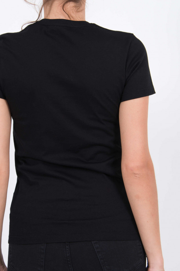Moncler T-Shirt aus Baumwolle in Schwarz