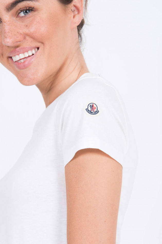 Moncler T-Shirt aus Baumwolle in Natur