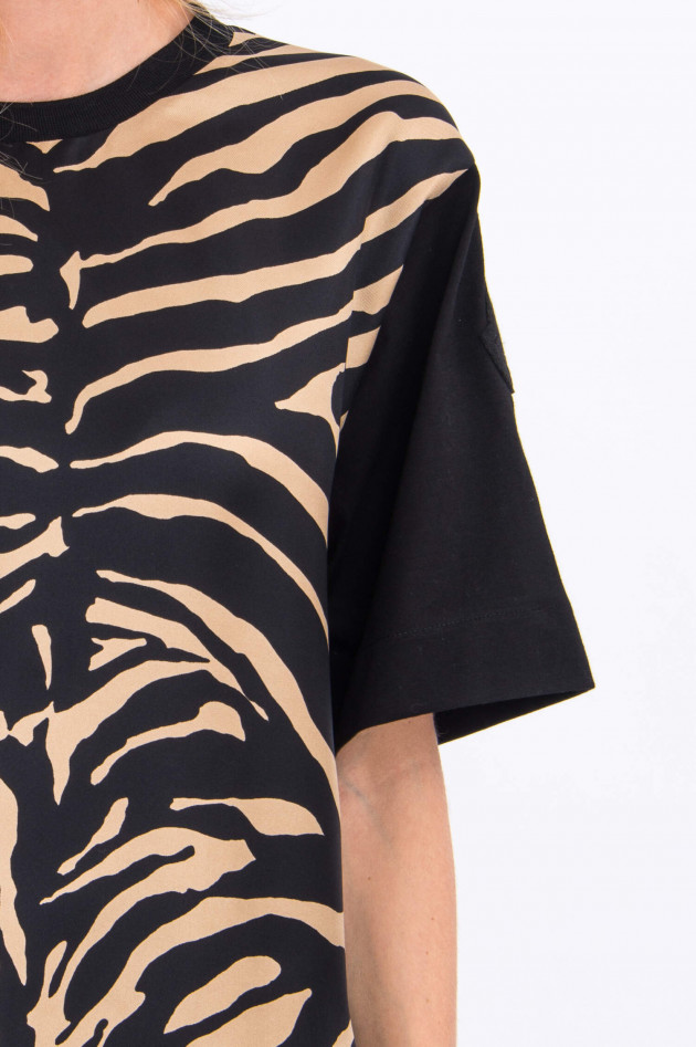 Moncler Shirt mit Animal-Print in Schwarz/Camel