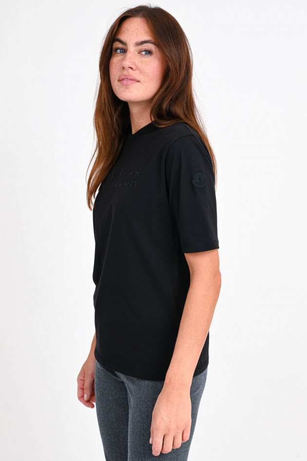 Moncler Shirt mit Logo-Stitching in Schwarz