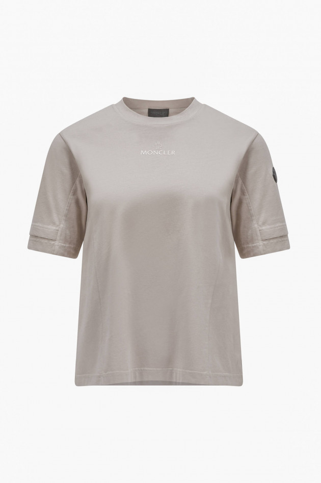 Moncler T-Shirt in hellem Graugrün