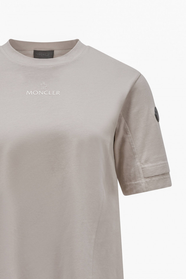 Moncler T-Shirt in hellem Graugrün