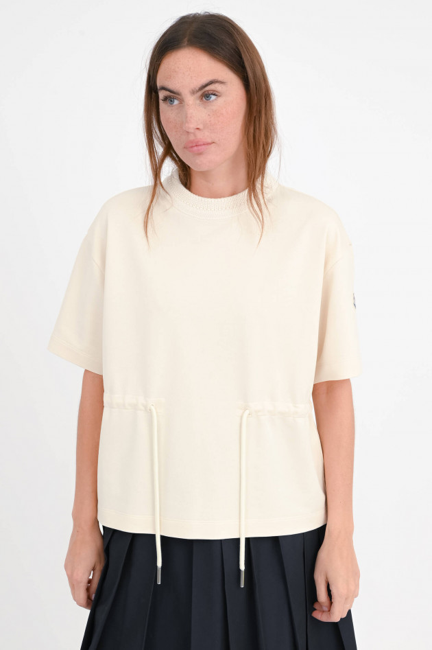 Moncler Oberteil mit Taillenband in Creme