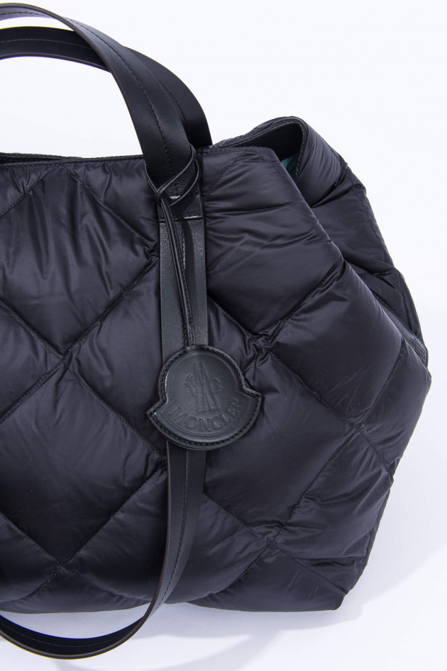 Moncler Oversized Daunen-Shopper in Schwarz