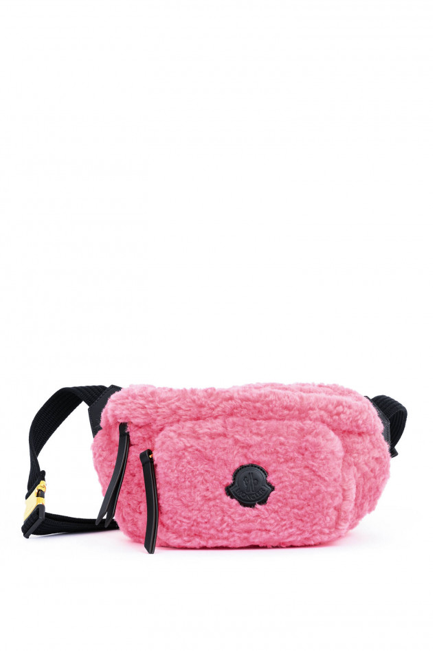 Moncler Teddy-Gürteltasche FELICE in Pink/Schwarz