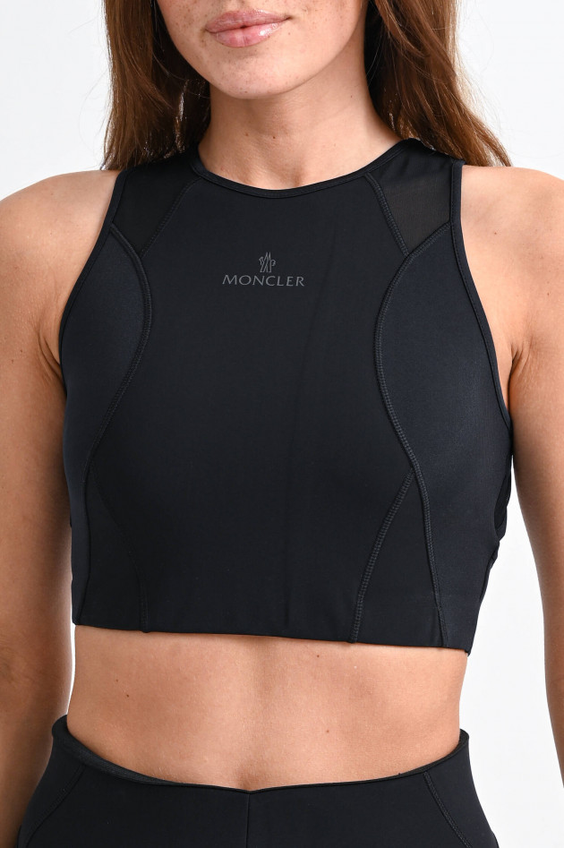 Moncler Sportliches Croptop in Schwarz