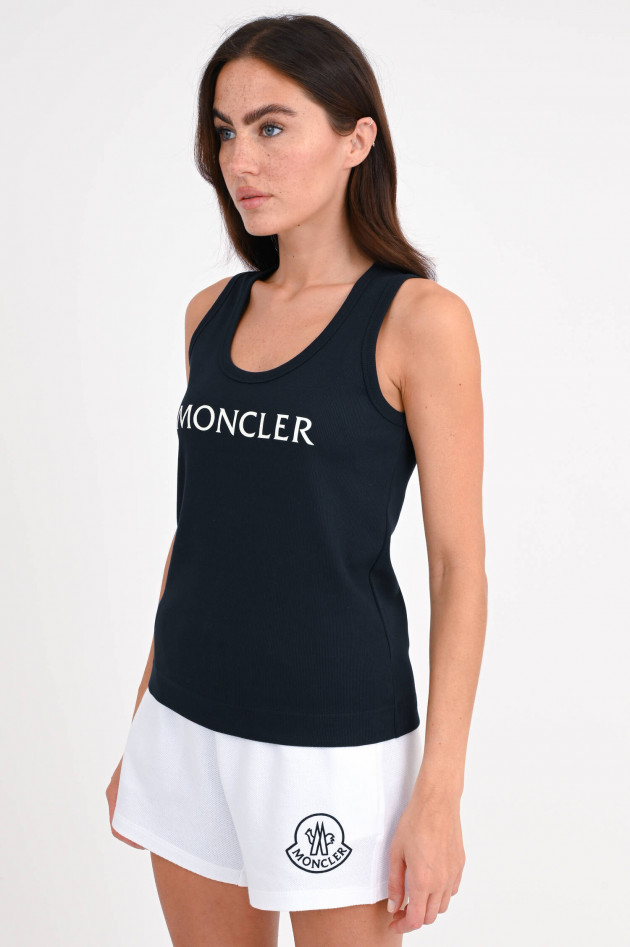 Moncler Rippstrick-Top in Navy