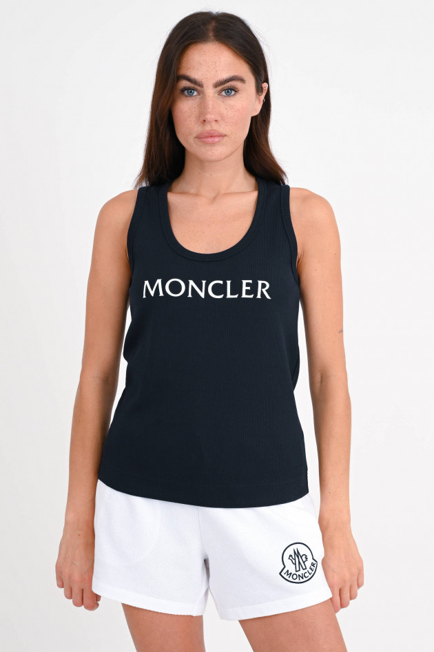 Moncler Rippstrick-Top in Navy