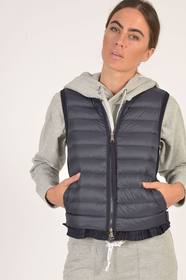 Moncler Gilet mit Rüschen in Navy