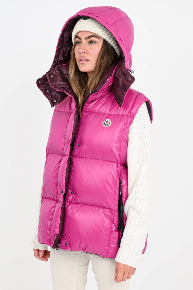 Moncler Daunenstepp-Gilet LUZULE in Pink/Bordeaux