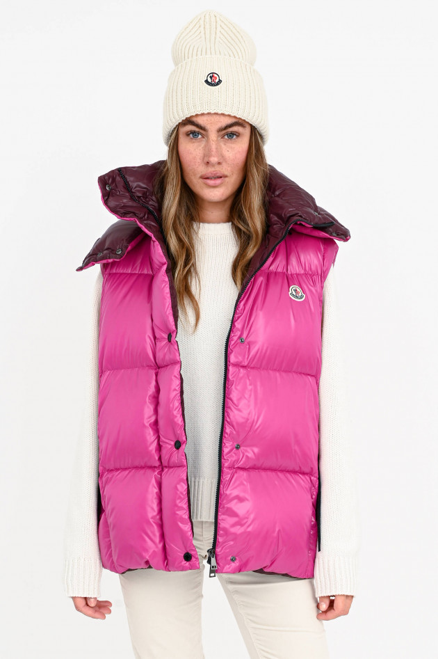 Moncler Daunenstepp-Gilet LUZULE in Pink/Bordeaux