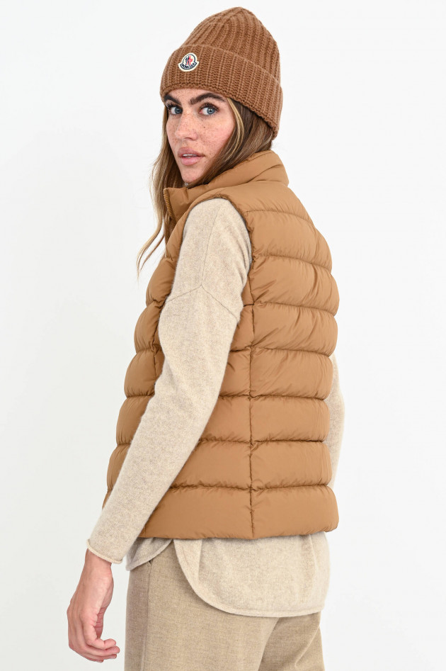 Moncler Matte Daunenstepp-Weste GHANY in Camel