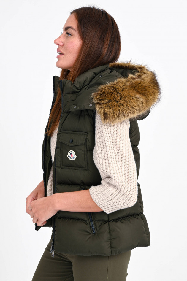 Moncler Daunenstepp-Gilet BAIRON in Oliv