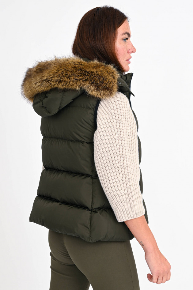 Moncler Daunenstepp-Gilet BAIRON in Oliv