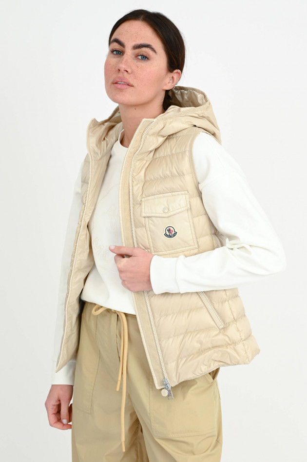 Moncler Daunengilet GLYGOS in Creme