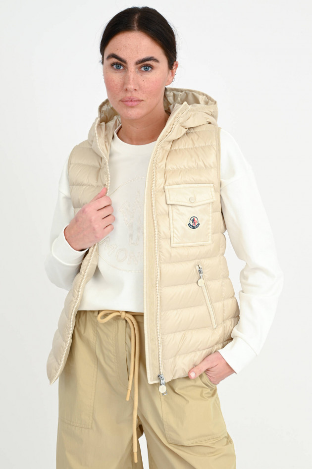 Moncler Daunengilet GLYGOS in Creme