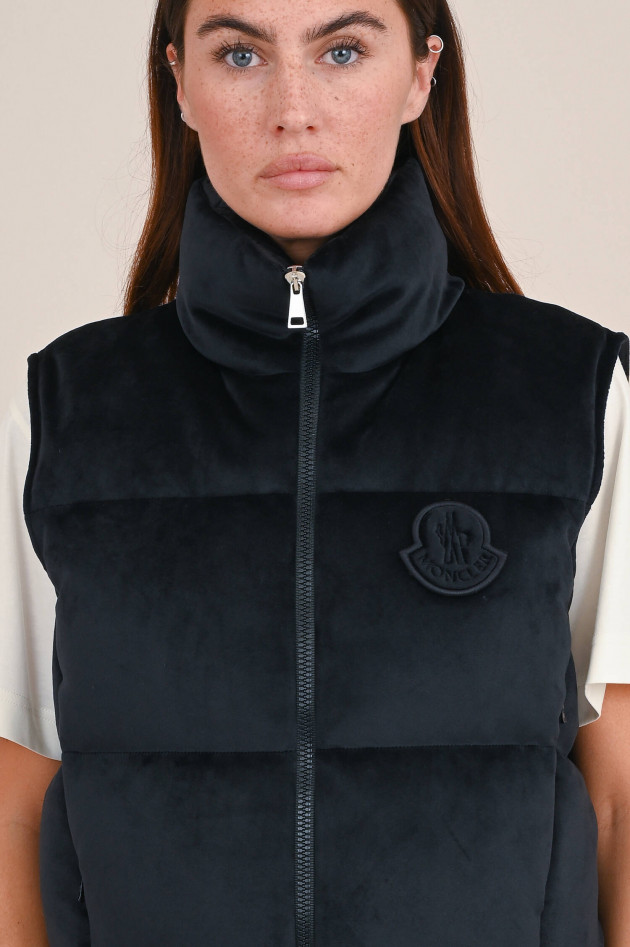 Moncler Kurze Daunenweste BLAVET in Schwarz