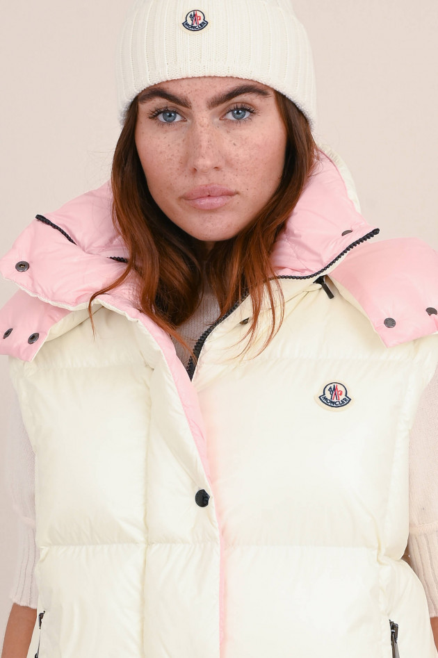 Moncler Daunenweste LUZULE in Weiß/Rosa