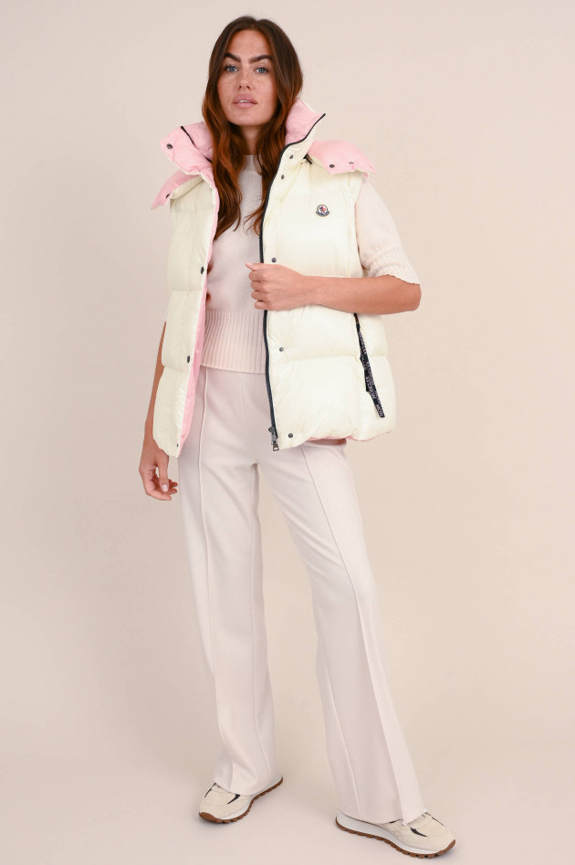 Moncler Daunenweste LUZULE in Weiß/Rosa