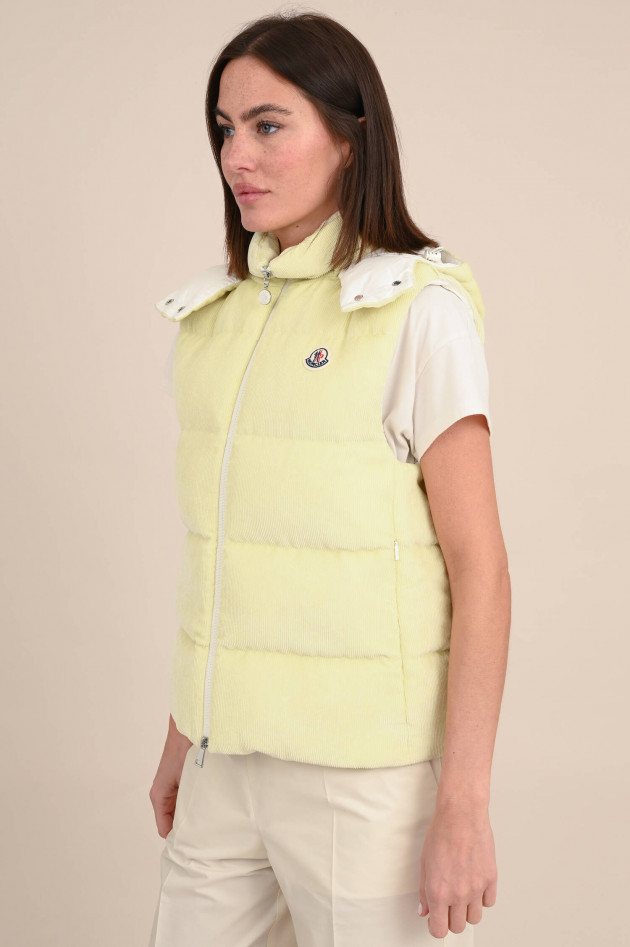 Moncler Cord-Gilet AGELAO in Gelb