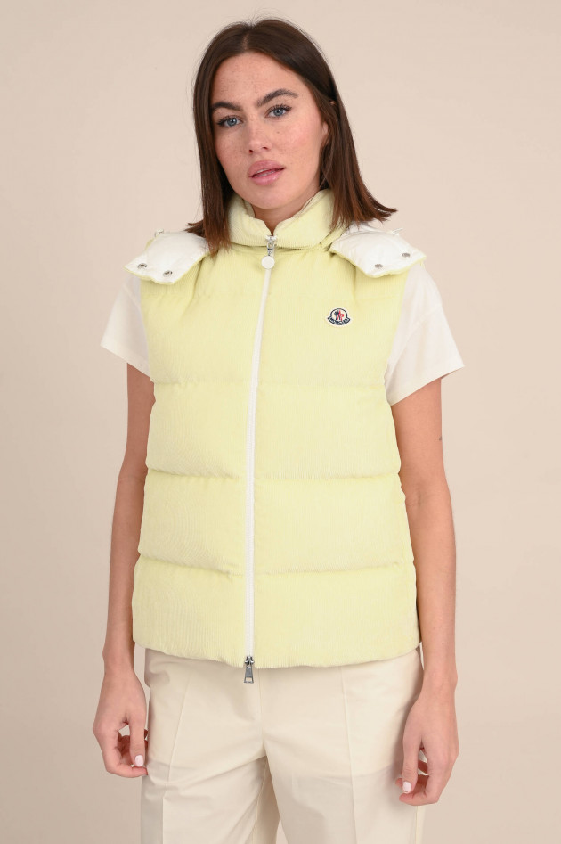 Moncler Cord-Gilet AGELAO in Gelb