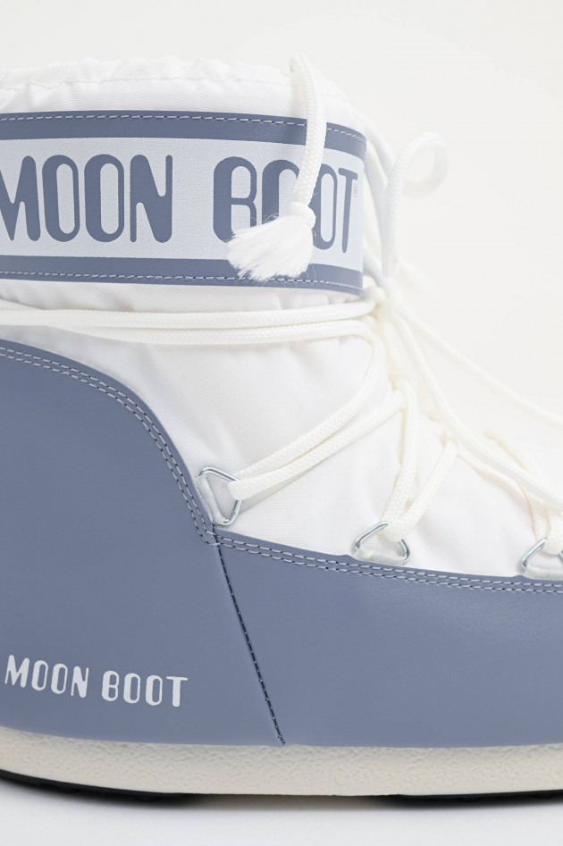 Moon Boot Moon Boot ICON SPORT LOW in Weiß/Hellblau