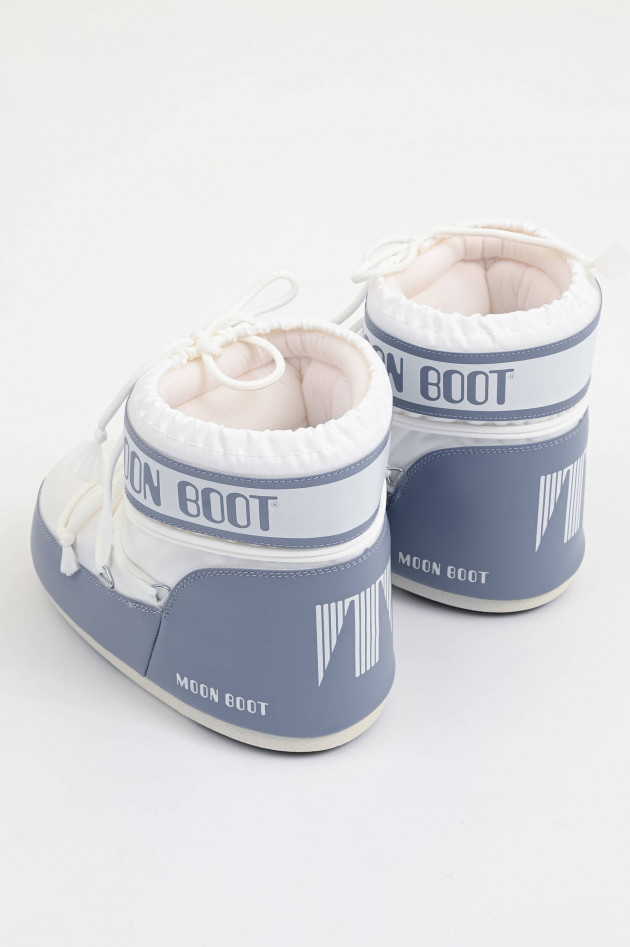 Moon Boot Moon Boot ICON SPORT LOW in Weiß/Hellblau
