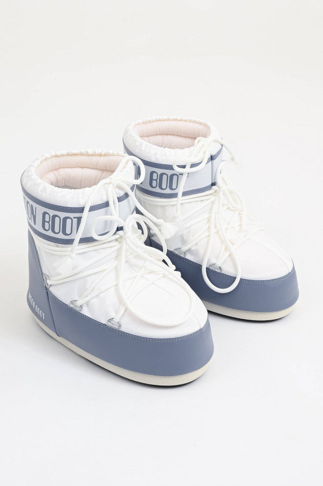 Moon Boot Moon Boot ICON SPORT LOW in Weiß/Hellblau
