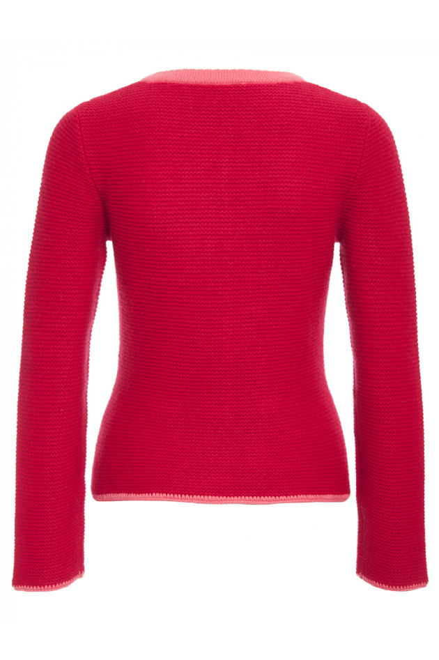 Kaschmirstrickjacke Rot/Pink