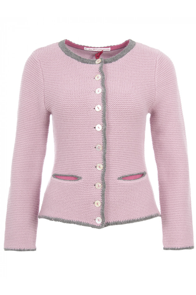 My Herzallerliebst Kaschmirweste in Rose/Grau/Pink