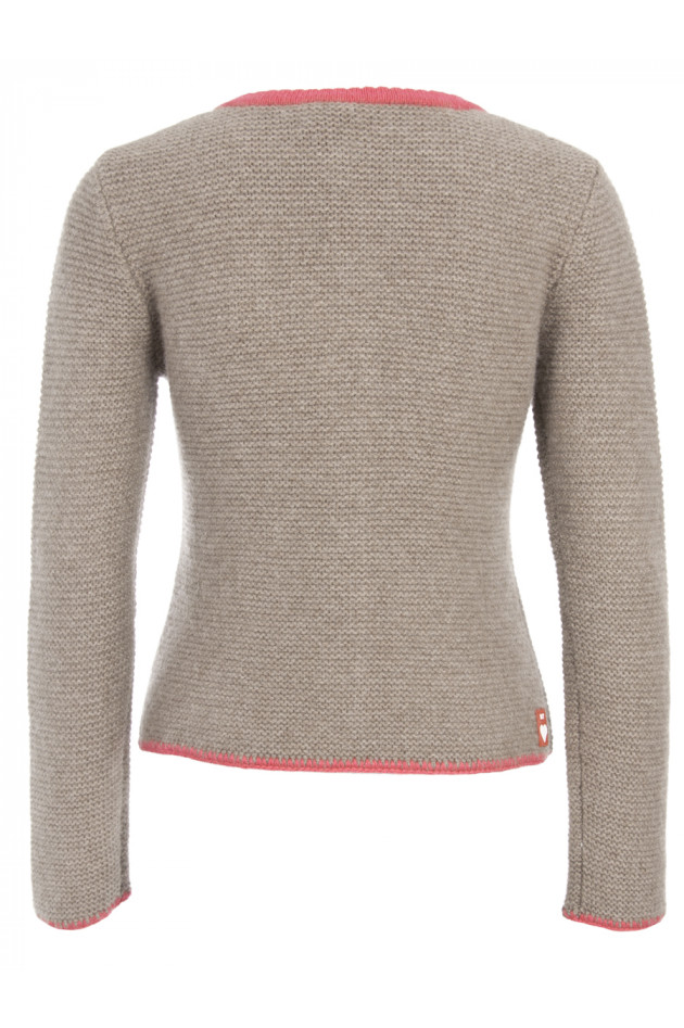 My Herzallerliebst Kaschmirweste in Braun/Rosa/Orange