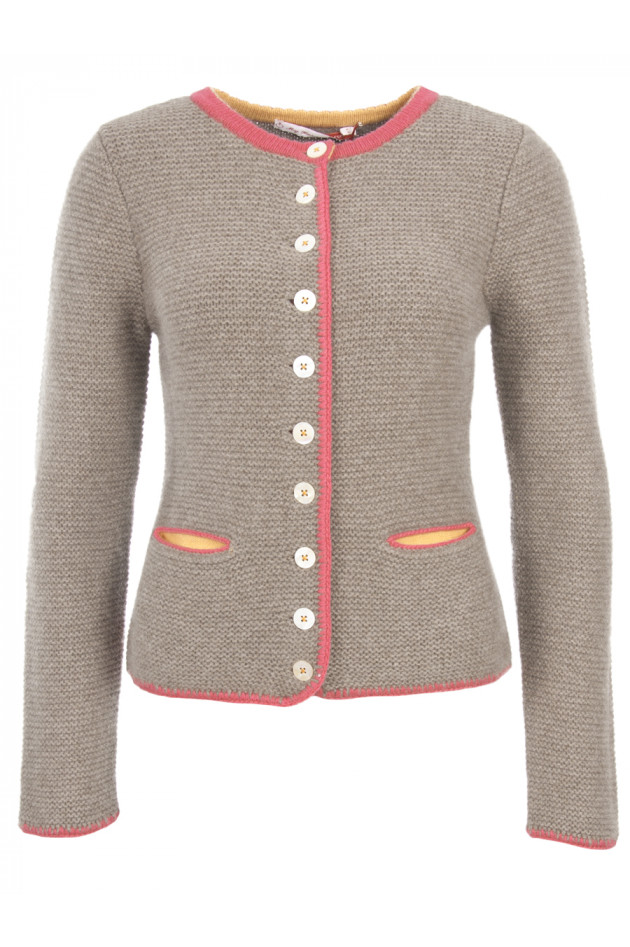 My Herzallerliebst Kaschmirweste in Braun/Rosa/Orange