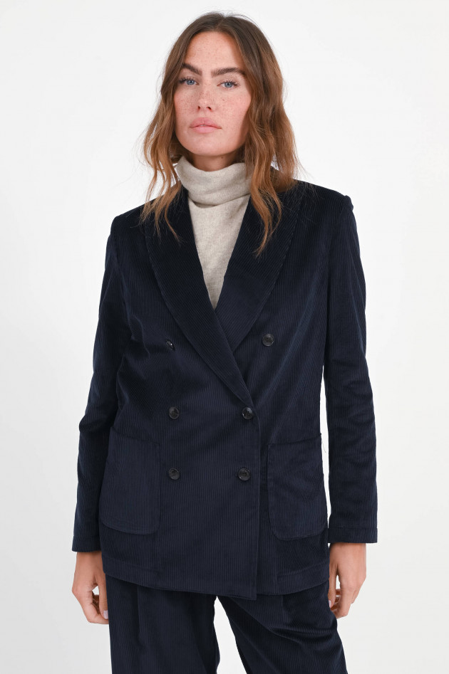 Myths Cord-Blazer mit aufgesetzten Taschen in Navy