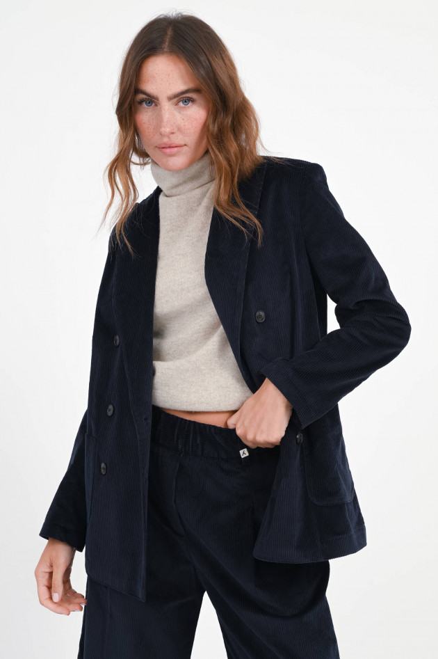 Myths Cord-Blazer mit aufgesetzten Taschen in Navy