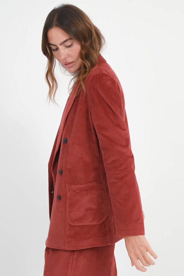 Myths Cord-Blazer mit aufgesetzten Taschen in Ziegelrot