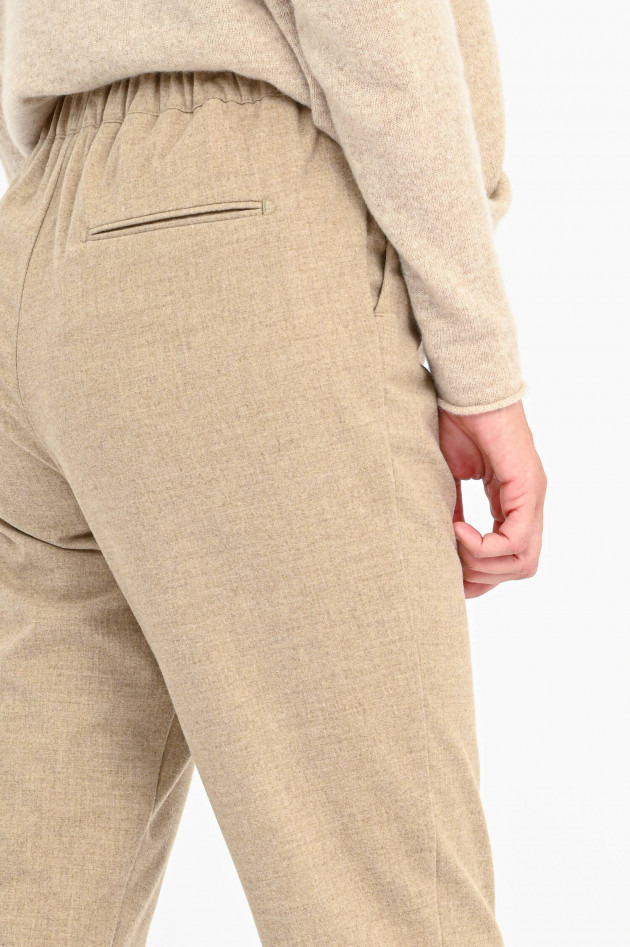 Myths Stoffhose mit Zugband in Beige