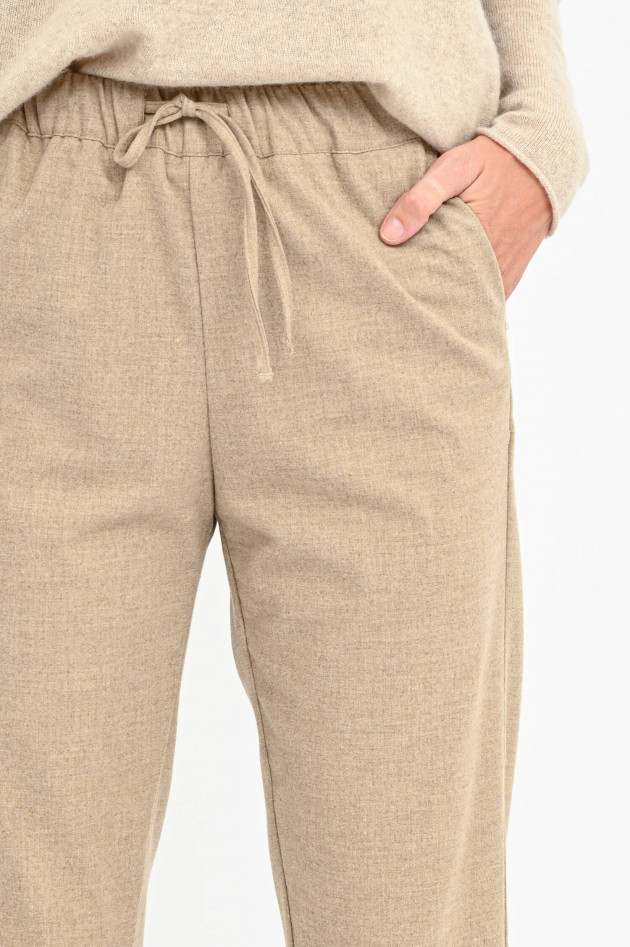 Myths Stoffhose mit Zugband in Beige