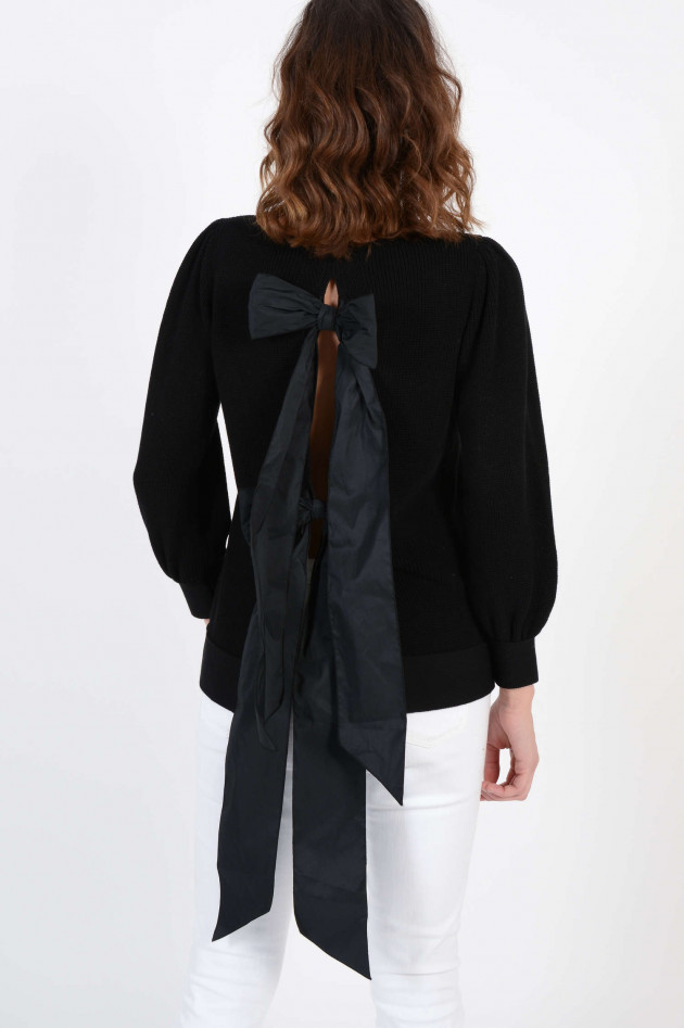 N°21 Pullover mit Schleifen am Rücken in Schwarz