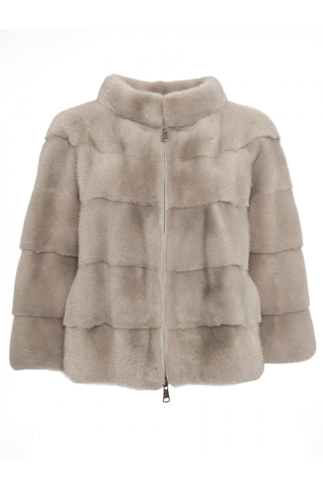 Manzoni 24 Nerzjacke in Perlgrau